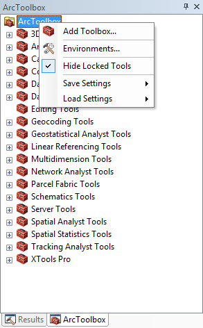 Right click ArcToolbox in the ArcToolbox window.